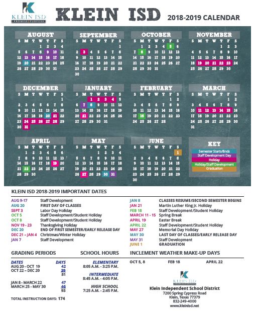 klein-isd-calendar-2024-2025-houston-tx-dianne-valerye